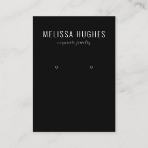 Minimalist Black White Earring Display Card