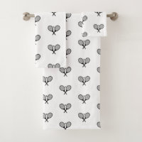 Minimalist Black & White Elegant Tennis Rackets