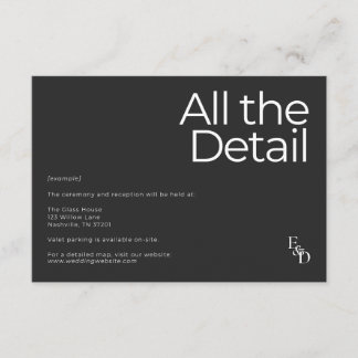 Minimalist Black & White Enclosure Card