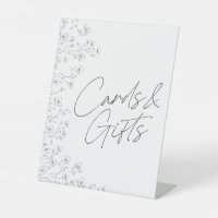 Minimalist Black White Floral Wedding Cards Gifts