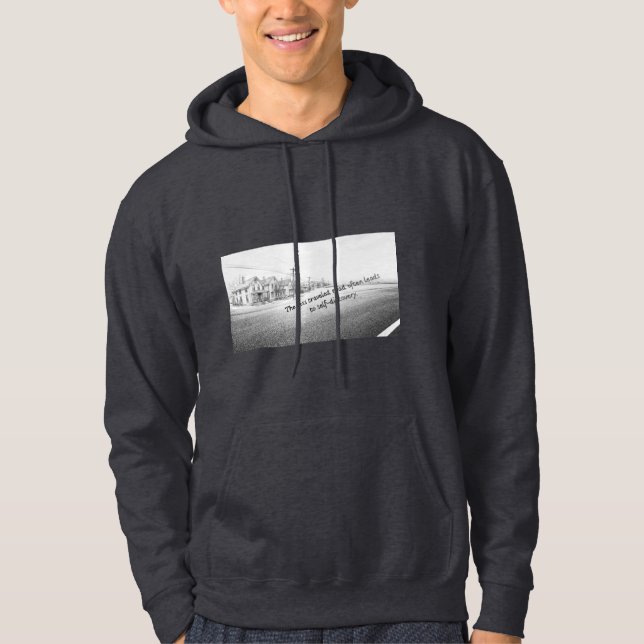 Minimalist Black & White Inspirational Wall Art Hoodie (Front)