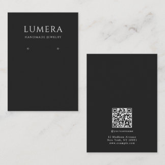 Minimalist Black & White Jewelry Display Card