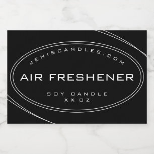 Minimalist Black White Lines Simple Style Candle & Food Label