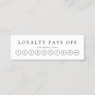Minimalist Black & White Loyalty Punch Card