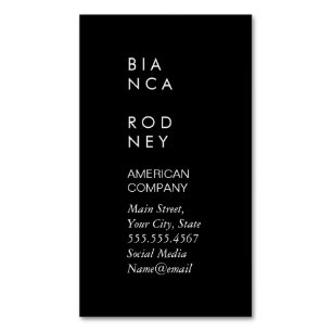 Minimalist (Black / White) Magnetic Business Card