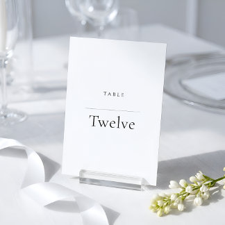 Minimalist Black & White | Modern Luxury  Table Number