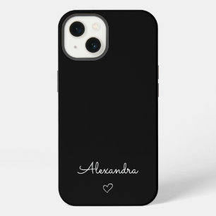 Minimalist Black White Modern Name iPhone 13 Case