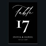 Minimalist Black White Modern Wedding Table Number<br><div class="desc">Elevate your wedding reception decor with our Minimalist Black and White Modern Wedding Table Numbers, a sleek and stylish addition that seamlessly blends contemporary design with timeless elegance. Each table number in this collection features a minimalist black and white colour scheme, exuding sophistication and versatility to complement any wedding theme...</div>