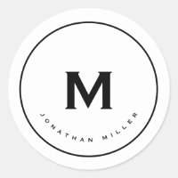 Minimalist Black White Monogram