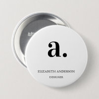 Minimalist Black White Monogram Modern Elegant