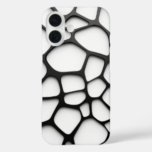 Minimalist Black & White Organic Grid Phone Case