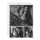 Minimalist Black & White Photo Wedding Invitation