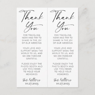 Minimalist Black & White Photobooth Favour Inserts