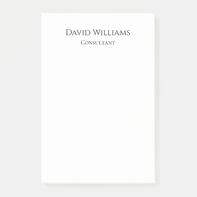 Minimalist Black White Post-it Notes (Front)
