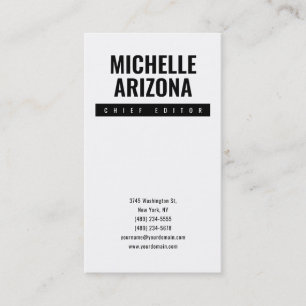 Minimalist Black & White Professional Modern Business Card