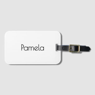 Minimalist Black & White Professional Modern Name Luggage Tag