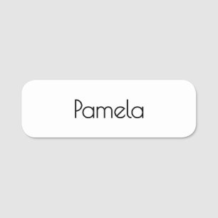 Minimalist Black & White Professional Modern Name Name Tag