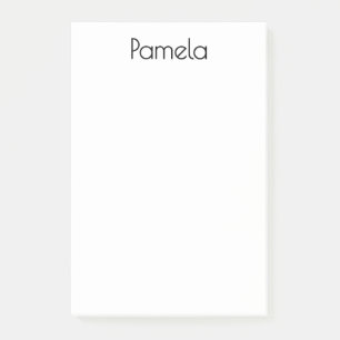 Minimalist Black & White Professional Modern Name Post-it Notes