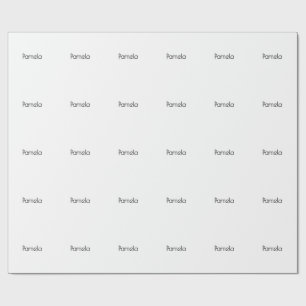 Minimalist Black & White Professional Modern Name Wrapping Paper