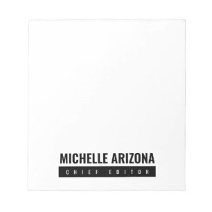 Minimalist Black & White Professional Modern Notepad