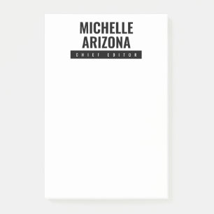 Minimalist Black & White Professional Modern Post-it Notes