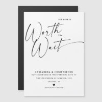 Minimalist Black&White Re-Scheduled Save The Date