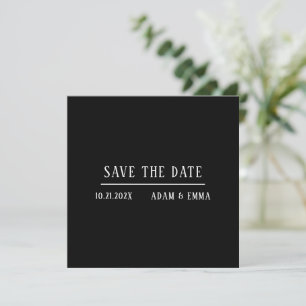 Minimalist Black & White Save The Date QR Code Announcement