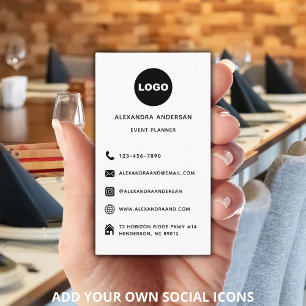 Minimalist Black White Social Media Website Logo Business Card