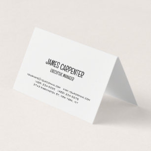 Minimalist Black White Unique Modern Professional Business Card