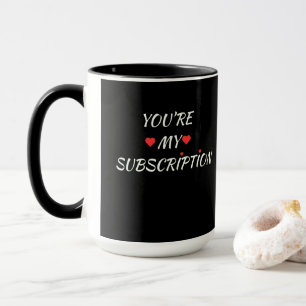 Minimalist Black & White Valentin's Mug
