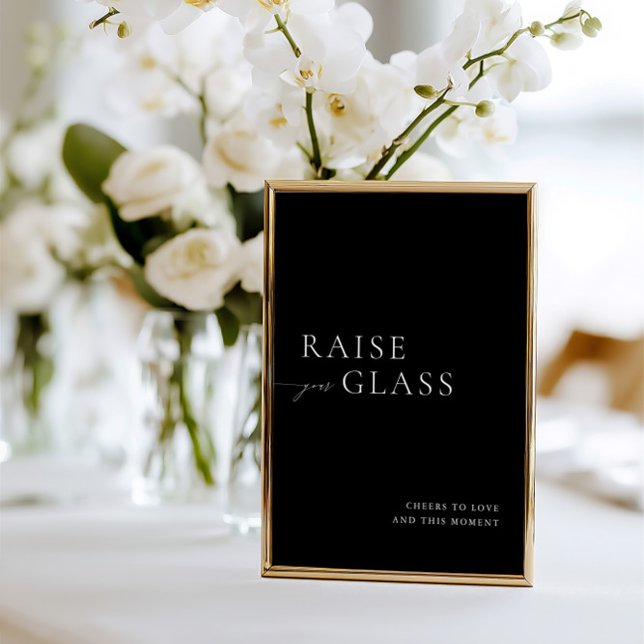 Minimalist Black & White Wedding Bar Sign Invitation (Minimalist Black & White Wedding Bar Sign)