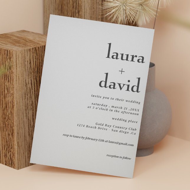 Minimalist Black & White Wedding Invitation (Creator Uploaded)