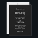Minimalist Black & White Wedding Invitation<br><div class="desc">A black and white wedding invitation with a clean,  minimalist design and a different font style from the usual wedding themes. Simple and easy to personalise for your special day. Fully customisable by selecting Personalise this template</div>