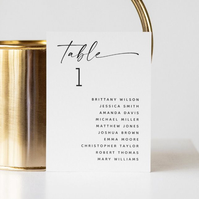 Minimalist Black & White Wedding Seating Chart Invitation (Creator Uploaded)