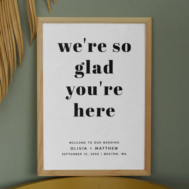Minimalist Black & White Wedding Welcome Sign (Creator Uploaded)
