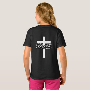 Minimalist Blessed Cross Christian Faith Design T-Shirt