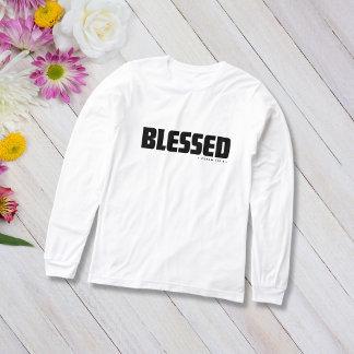 Minimalist BLESSED  Psalm 119:1 Christian Faith  Tri-Blend Shirt