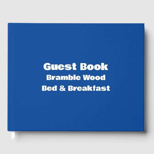 Minimalist Block LetterPersonalized Vacation House Guest Book (Front)