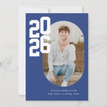 Minimalist Blue 2025 Photo Graduation