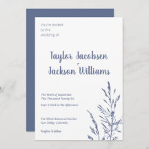 Minimalist Blue and White Wedding
