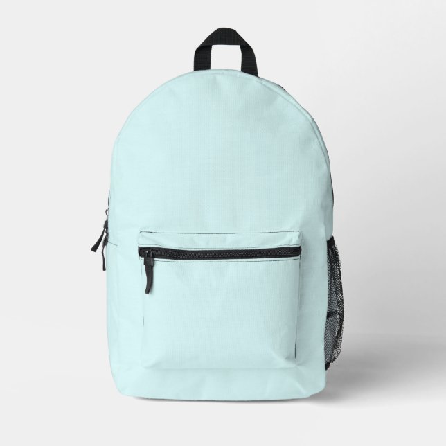 Minimalist Blue Backpack with Front Pocket (Front)