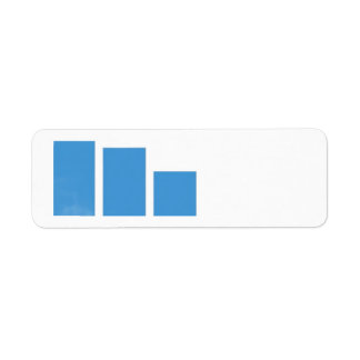 Minimalist Blue Bar Chart Address Label