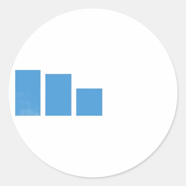 Minimalist Blue Bar Chart Address Label (Front)