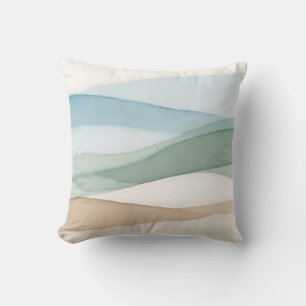 Minimalist Blue Beige Landscape Cushion