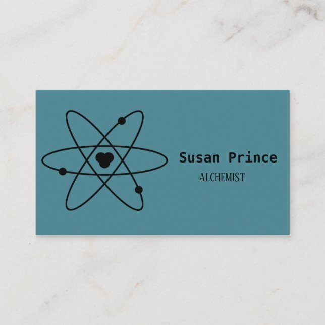 Minimalist blue business card (Front)