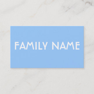 Minimalist Blue Business Card