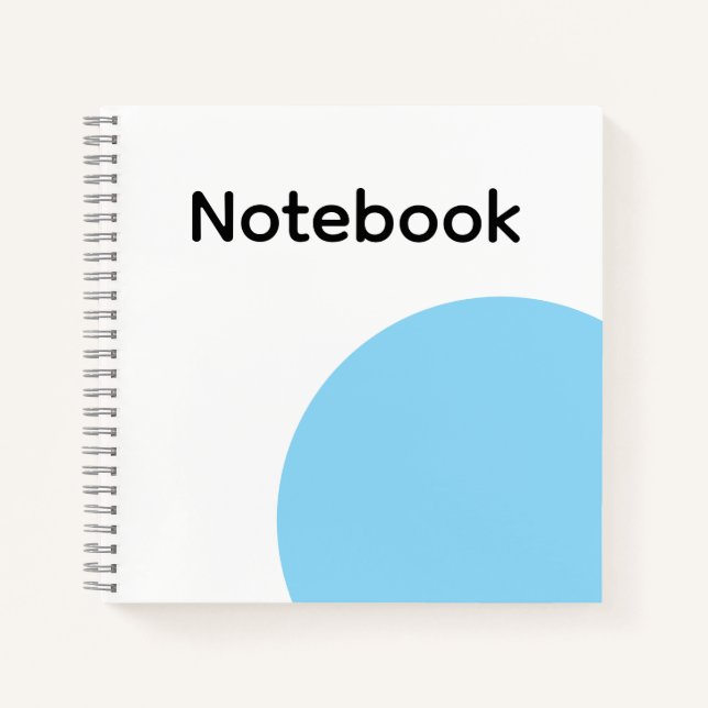 Minimalist Blue Circle Notebook (Front)