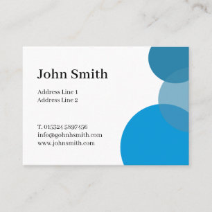 Minimalist Blue circles Mighty Business Card