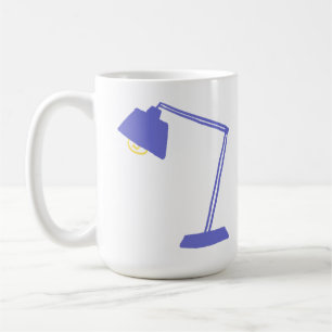 Minimalist Blue Desk Lamp Workspace Decor Coffee Mug
