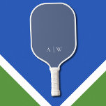 Minimalist Blue Elegant Monogram Pickleball Paddle<br><div class="desc">Create your own custom pickleball paddle featuring minimalist design and elegant personalised monogram initials</div>
